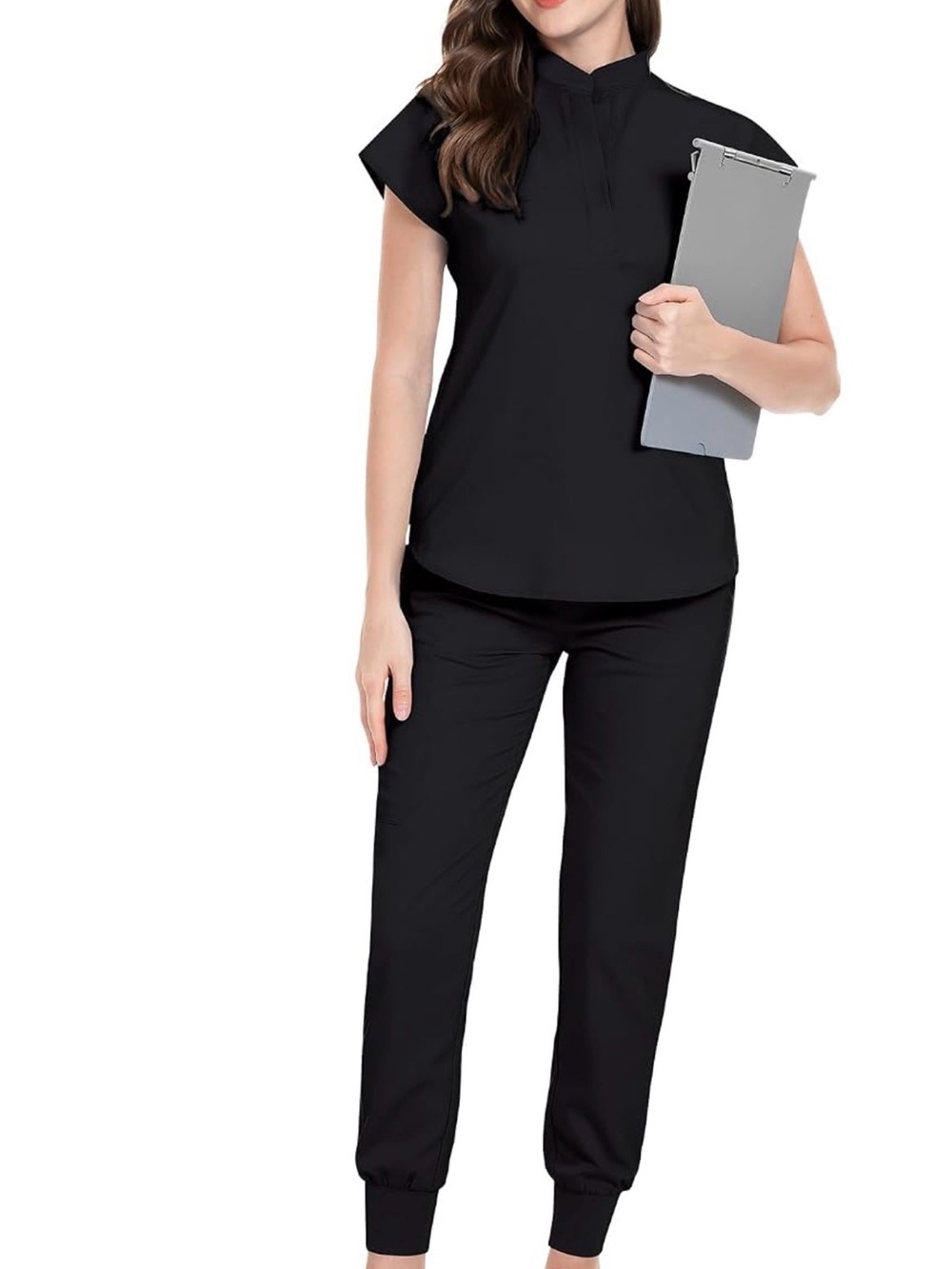 Women's NiaaHinn black Pull-On Cargo Jogger Pants